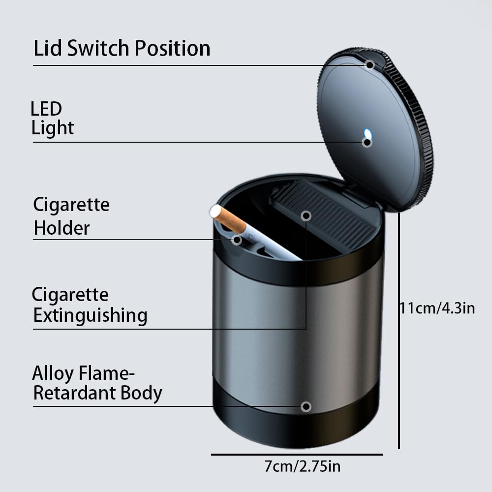 Portable Smokeless Ashtray for Car & Home