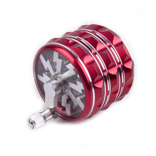 2.5 Inch Hand Crank Grinder, Potable Clear Top Cover Large Grinder