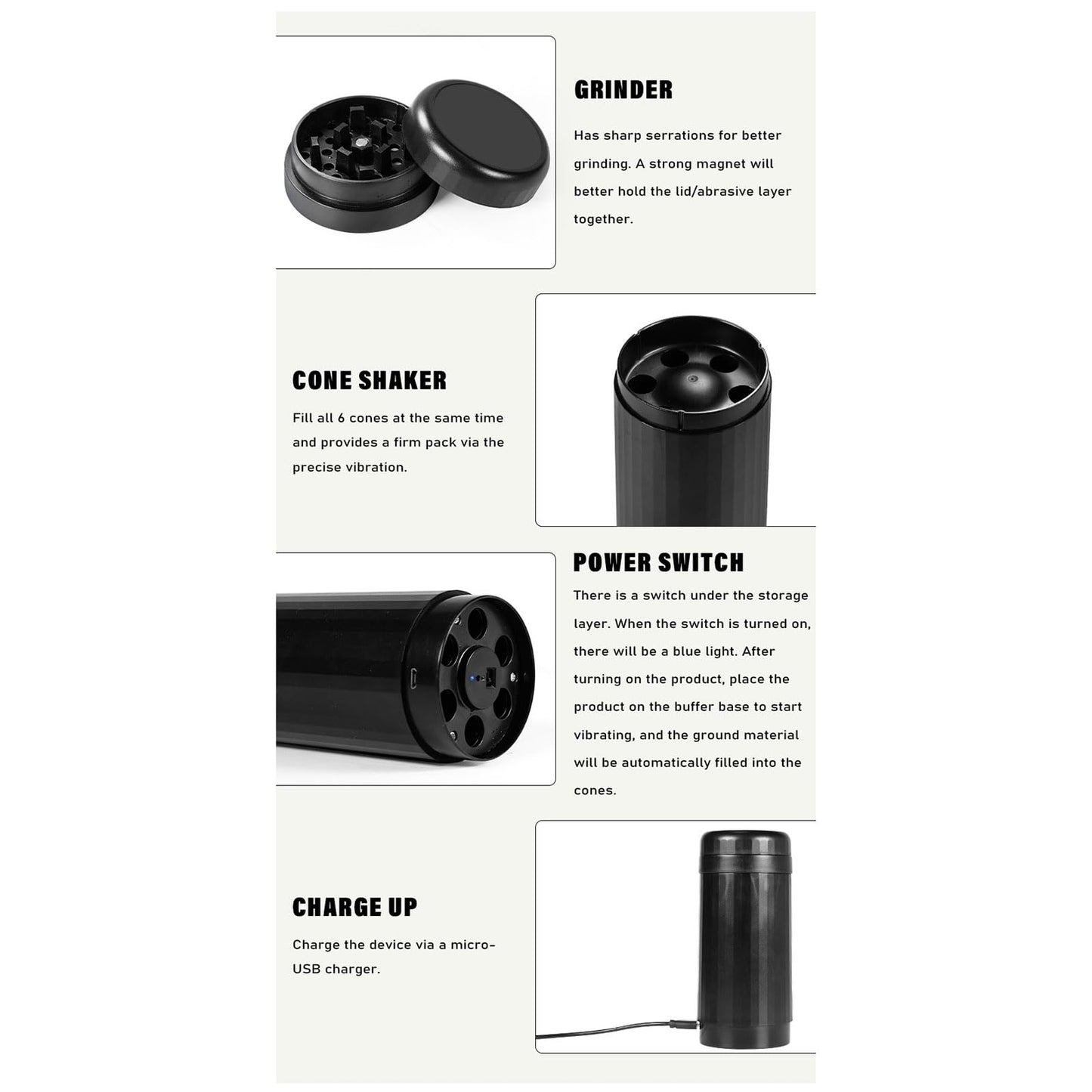 Electric Grinder & Rolling Machine (2-in-1)