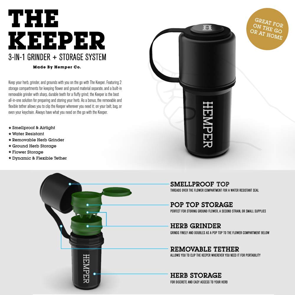 3-in-1 Smell-Proof Grinder & Storage Case