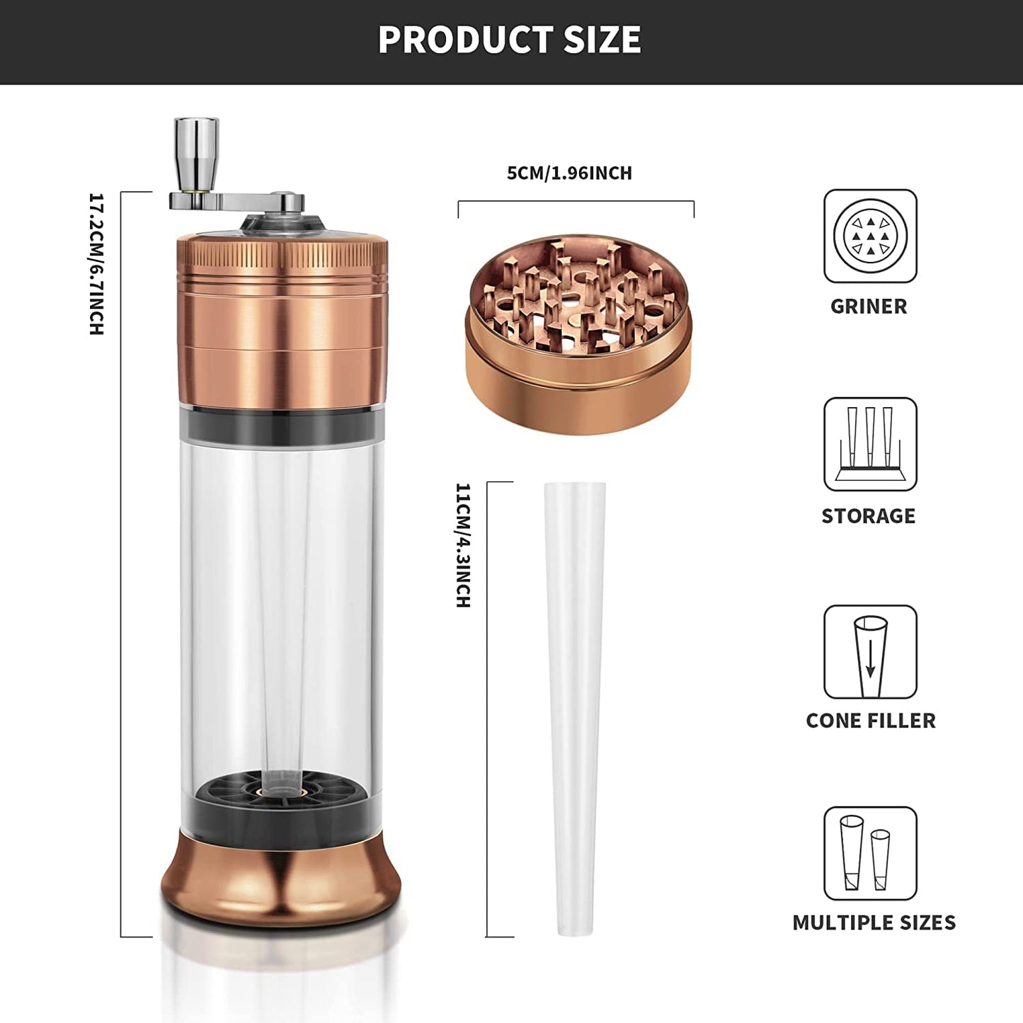 Hand Crank Grinder Roller & Storage