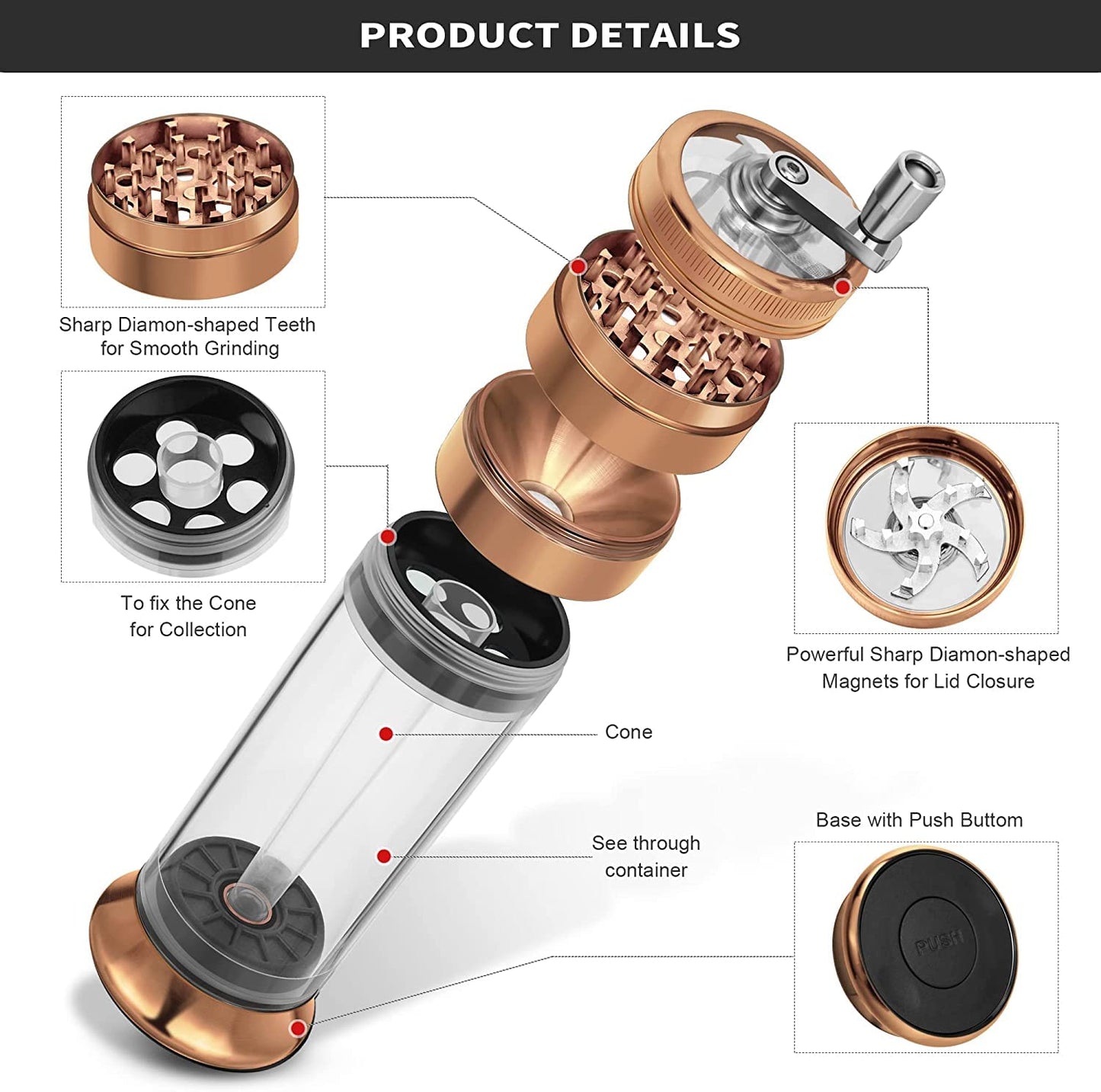Hand Crank Grinder Roller & Storage