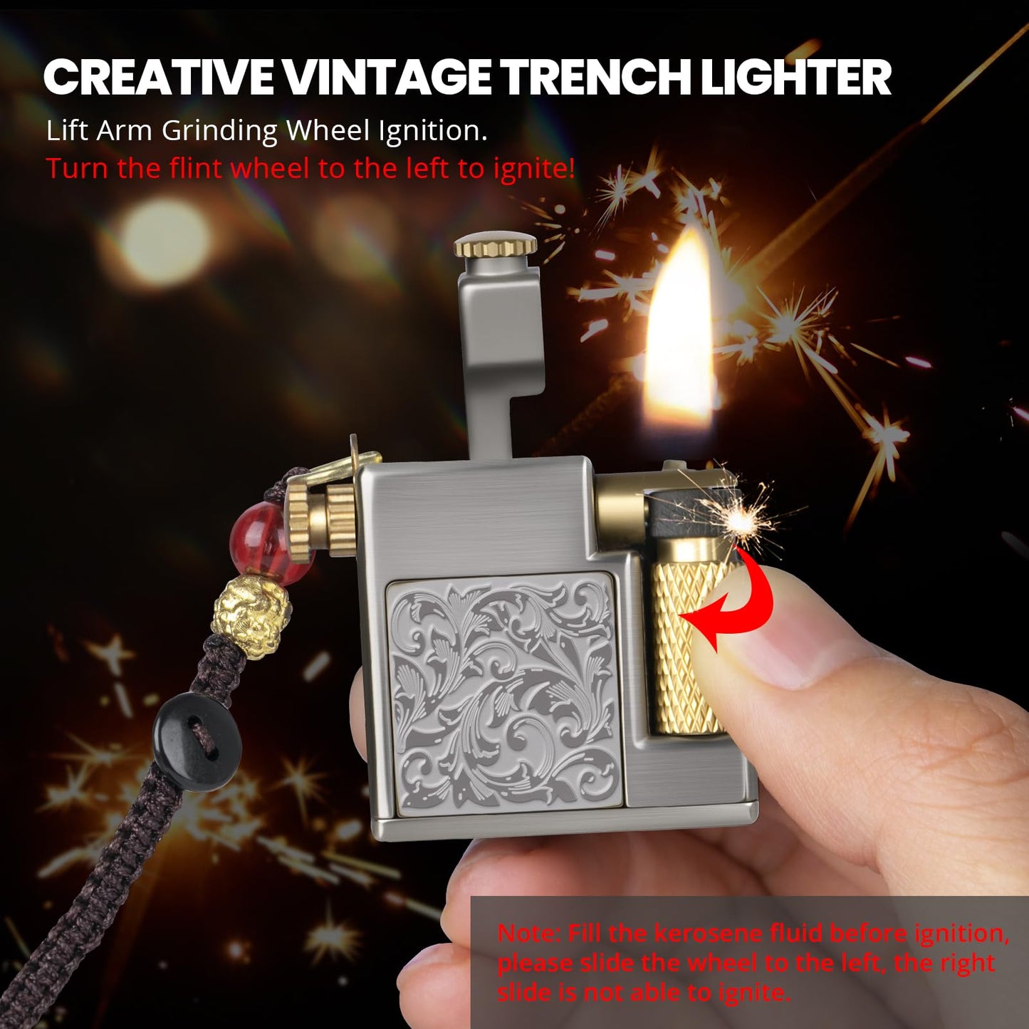 Antique-Style Refillable Wick Lighter