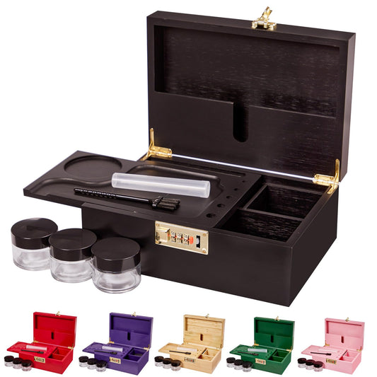 Smell-Proof Stash Box with Lock & Tray