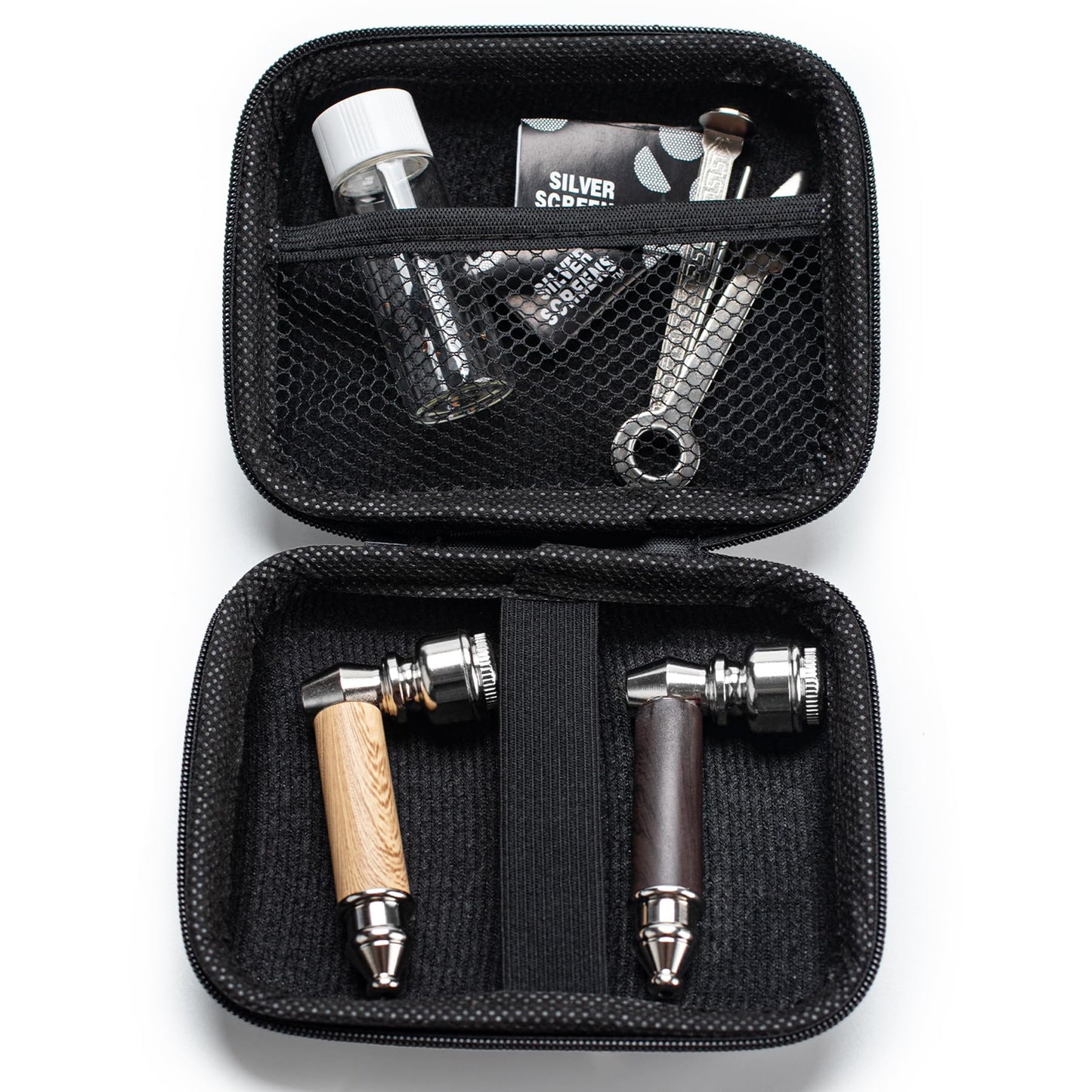 Metal Tobacco Pipe Set with Travel Case